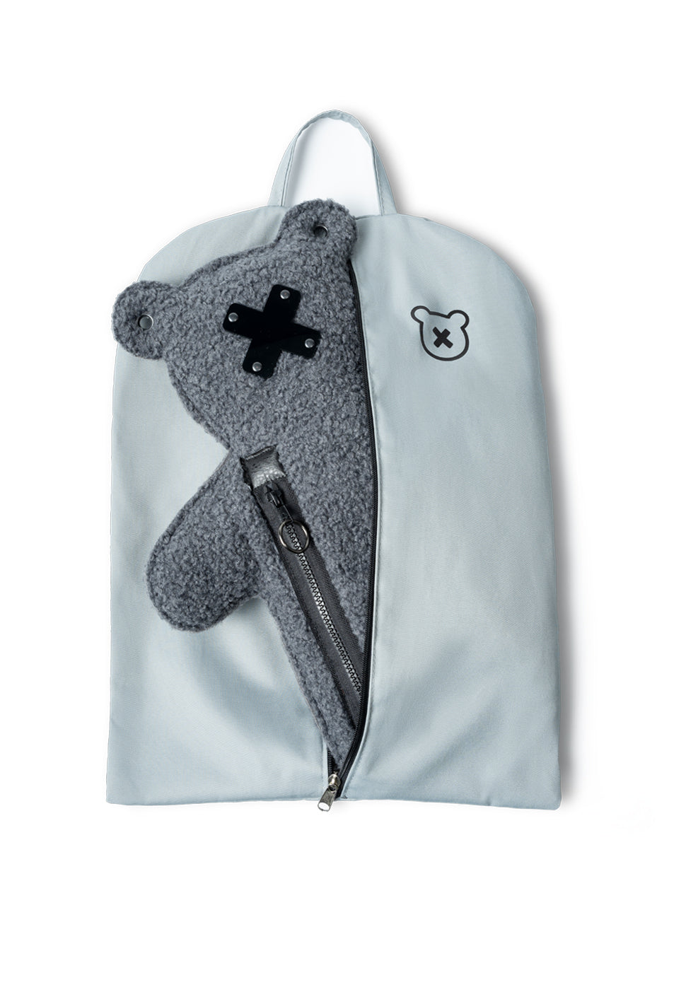 ? | Dark Gray Bouclé | Black Acrylic Bear Bag - SPICYBEARS