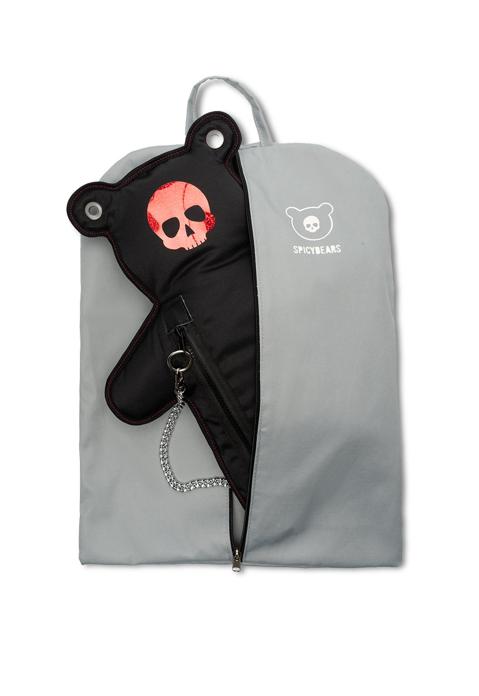 SkullBEARS | Black | Red Holographic Bear Bag