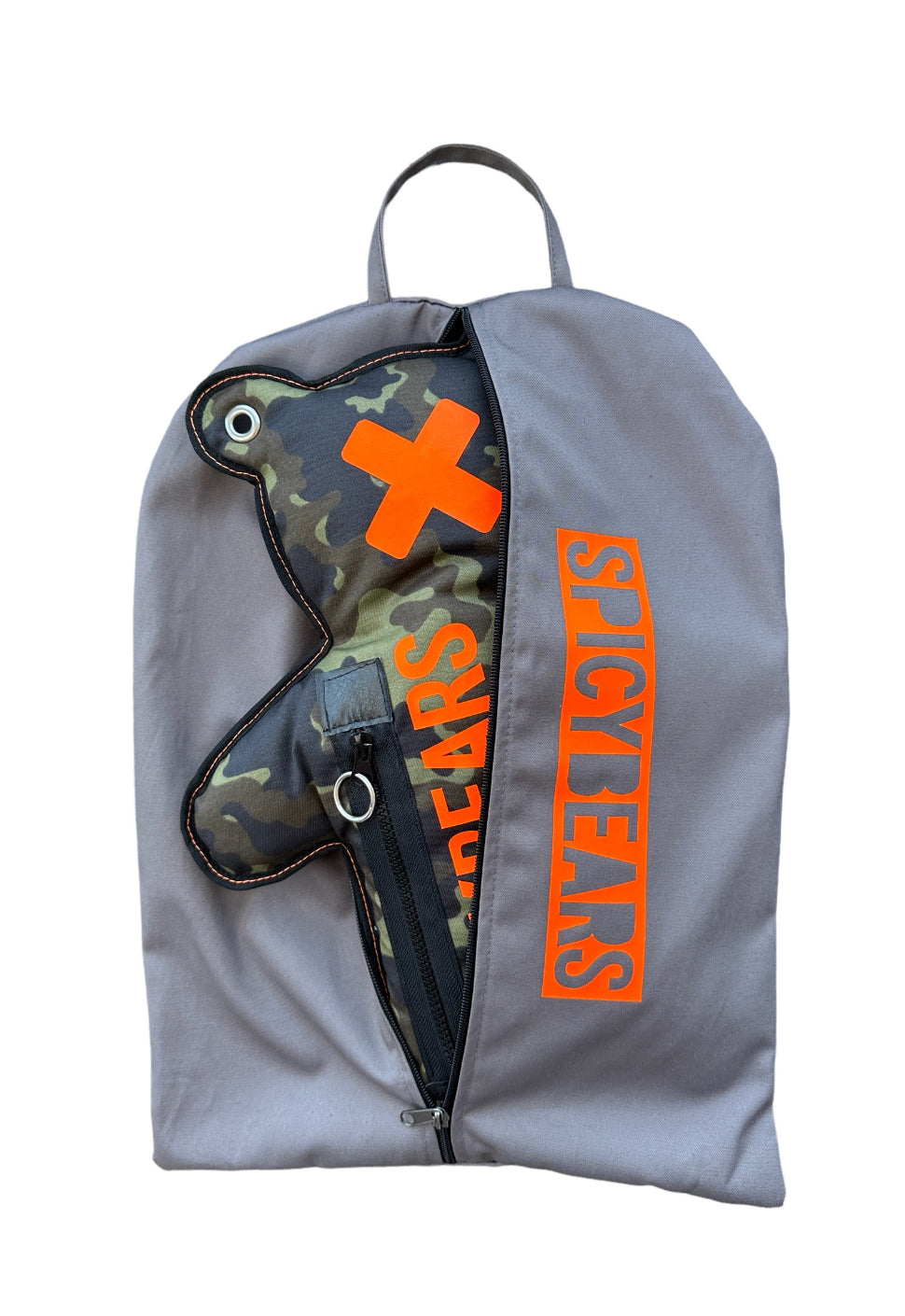 Green | Neon Orange Bear Bag | CamoBEARS