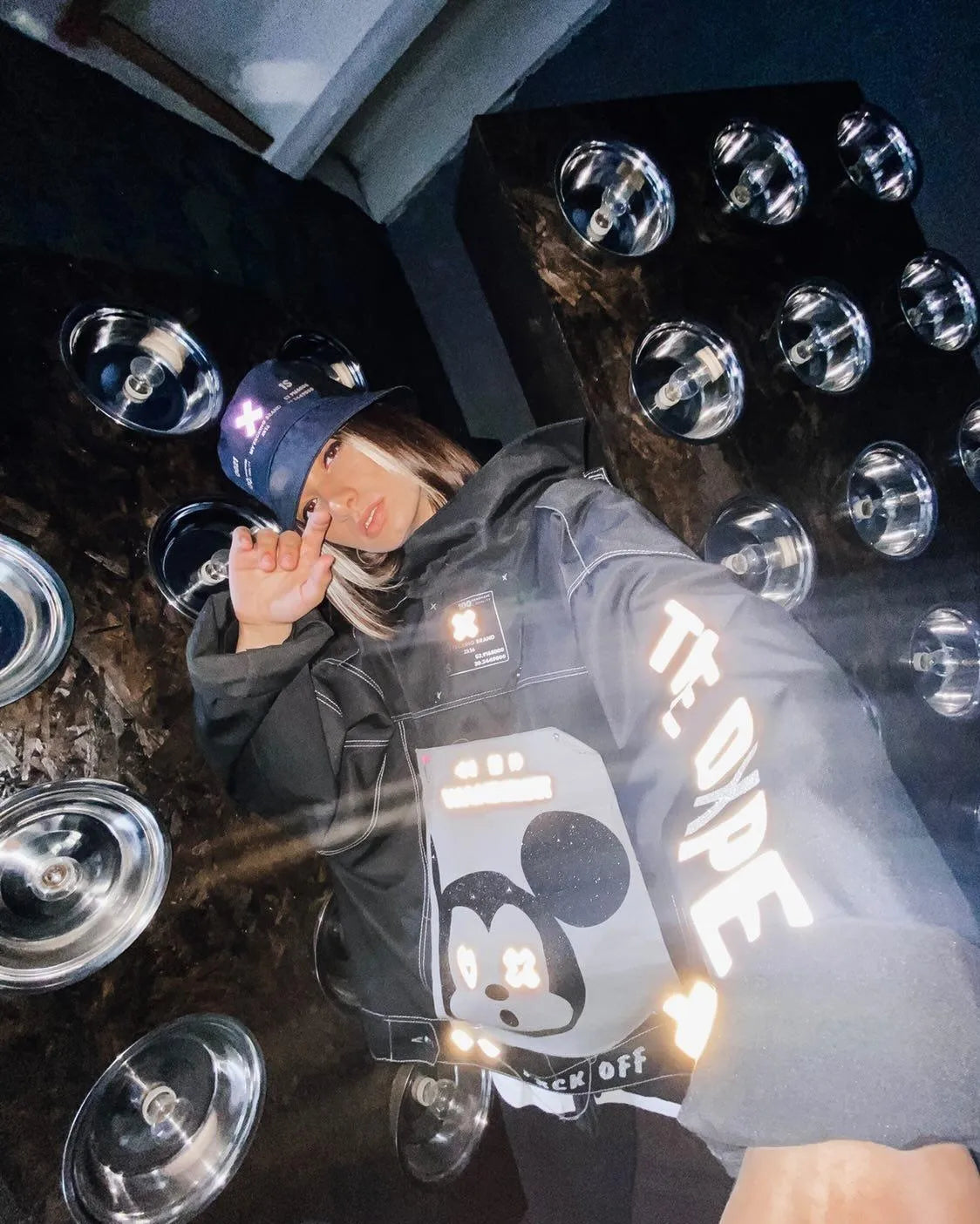 Oversized Jacket "MOOD NYLA" in Black - SPICYBEARS