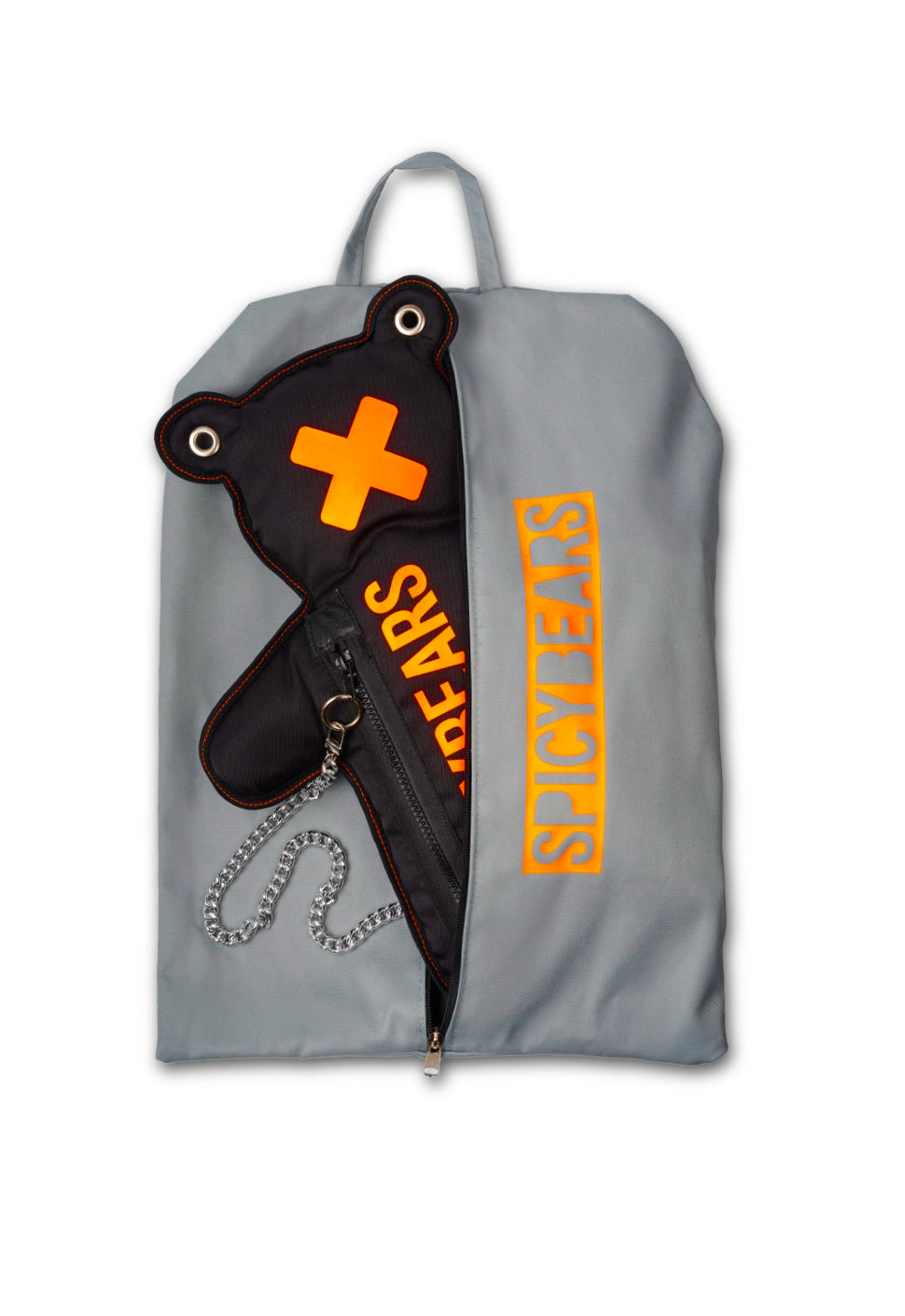 Black | Neon Orange Bear Bag