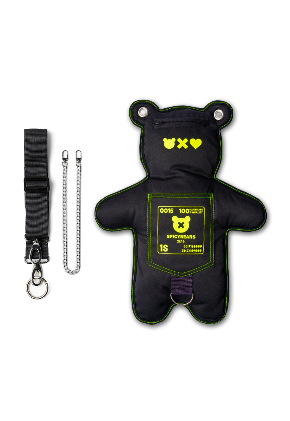 Black | Neon Yellow Bear Bag