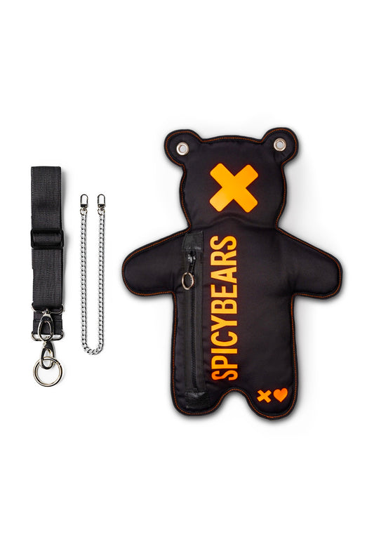 Black | Neon Orange Bear Bag