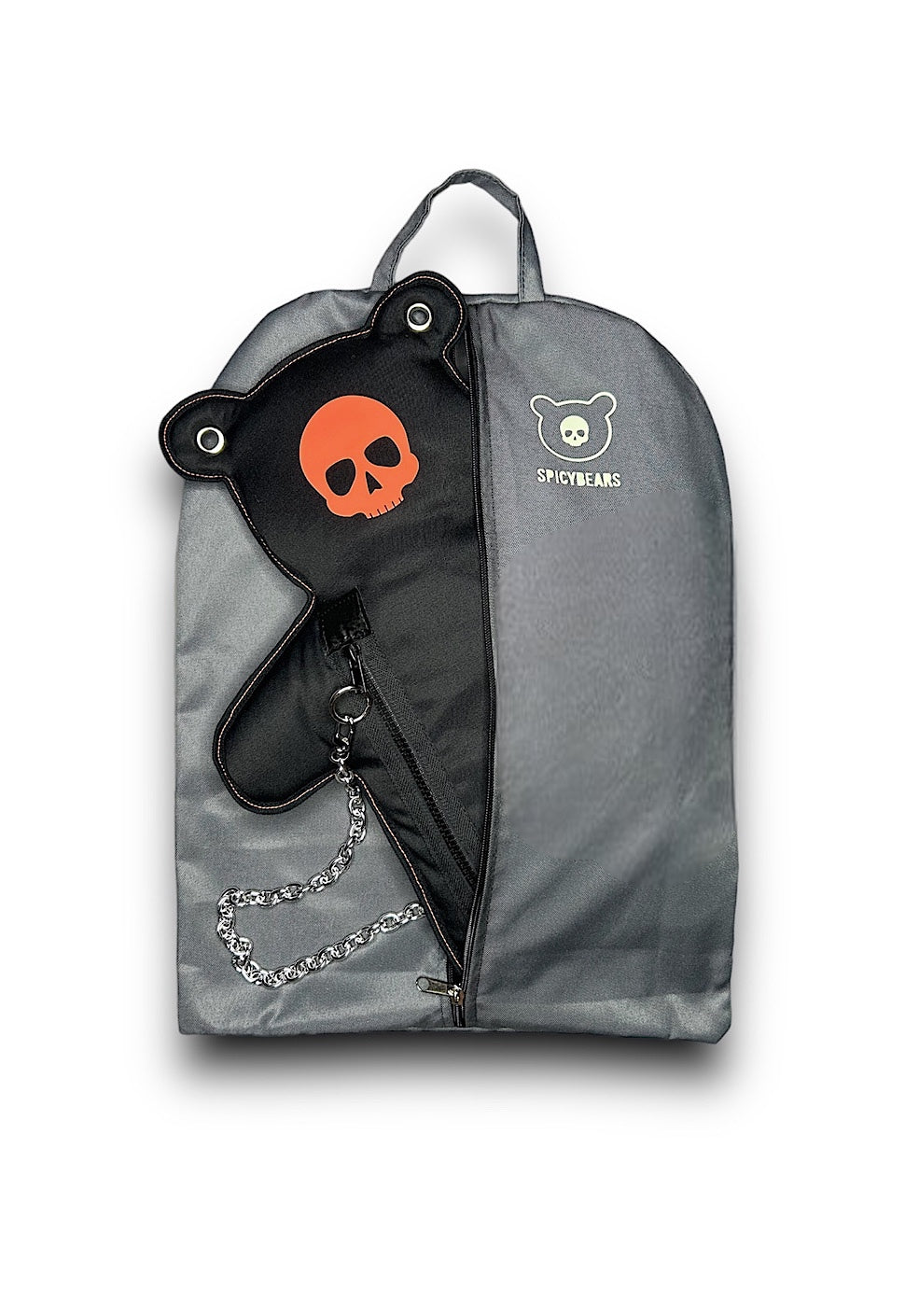 SkullBEARS 2.0 | Black | Fluorescent Reflective Orange Bear Bag