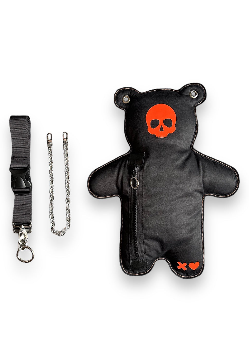 SkullBEARS 2.0 | Black | Fluorescent Reflective Orange Bear Bag