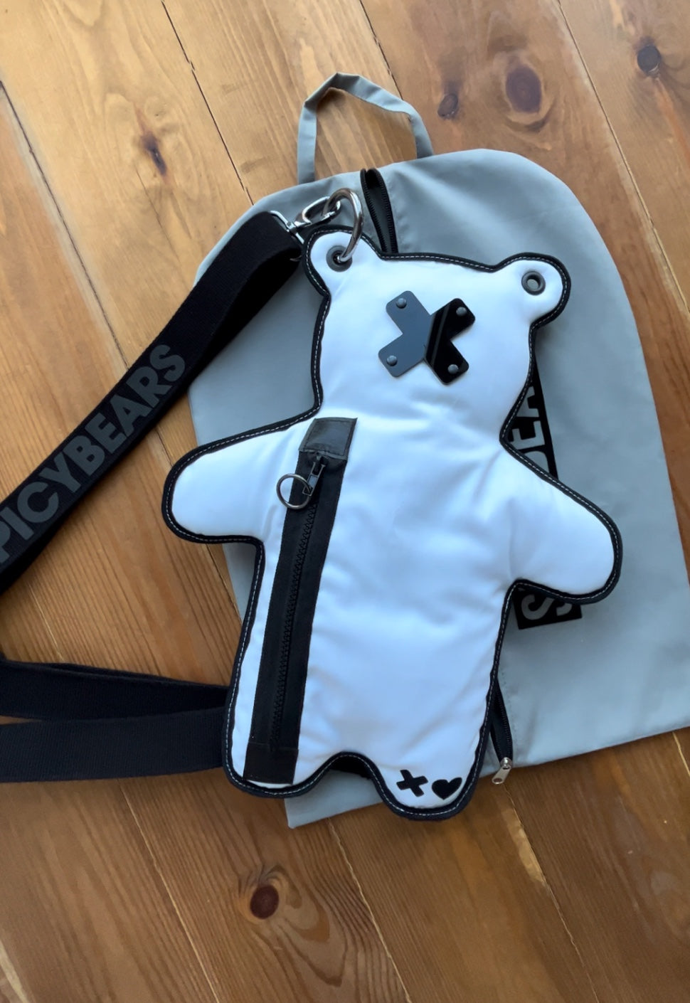 White | Black Acrylic Bear Bag