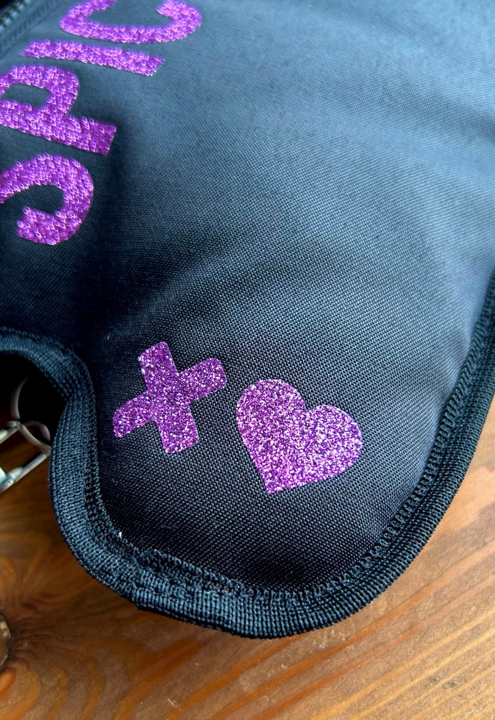 Black | Purple Glitter Bear Bag