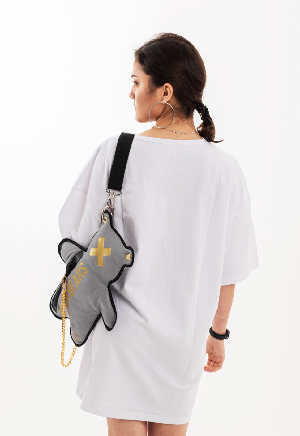 Gray | Gold Bear Bag