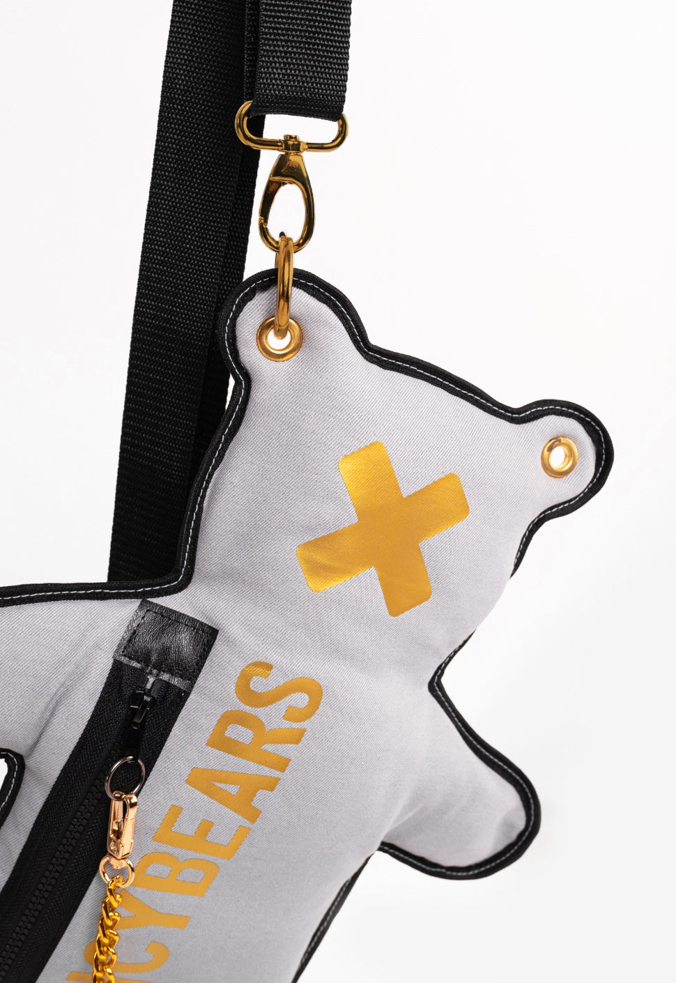 Gray | Gold Bear Bag