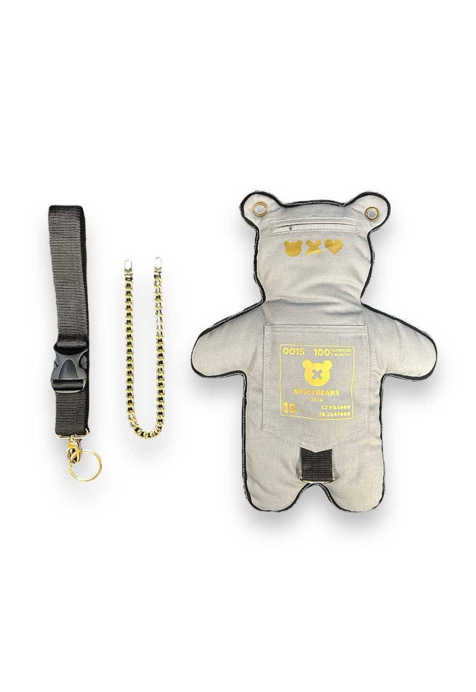 Gray | Gold Bear Bag