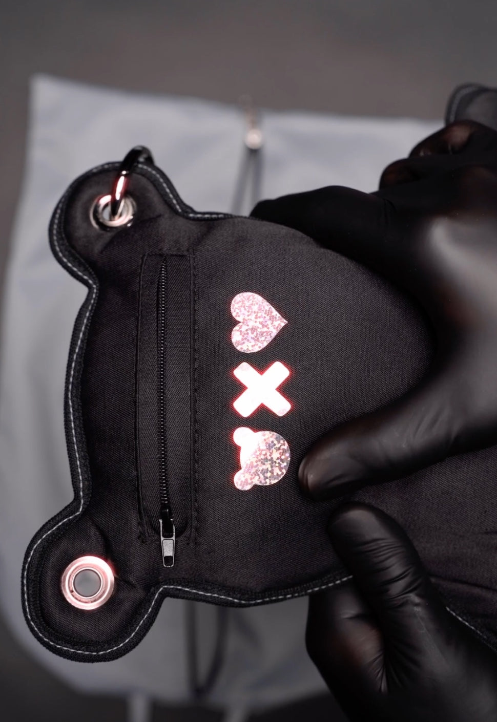 SkullBEARS | Black | Silver Holographic Bear Bag - SPICYBEARS