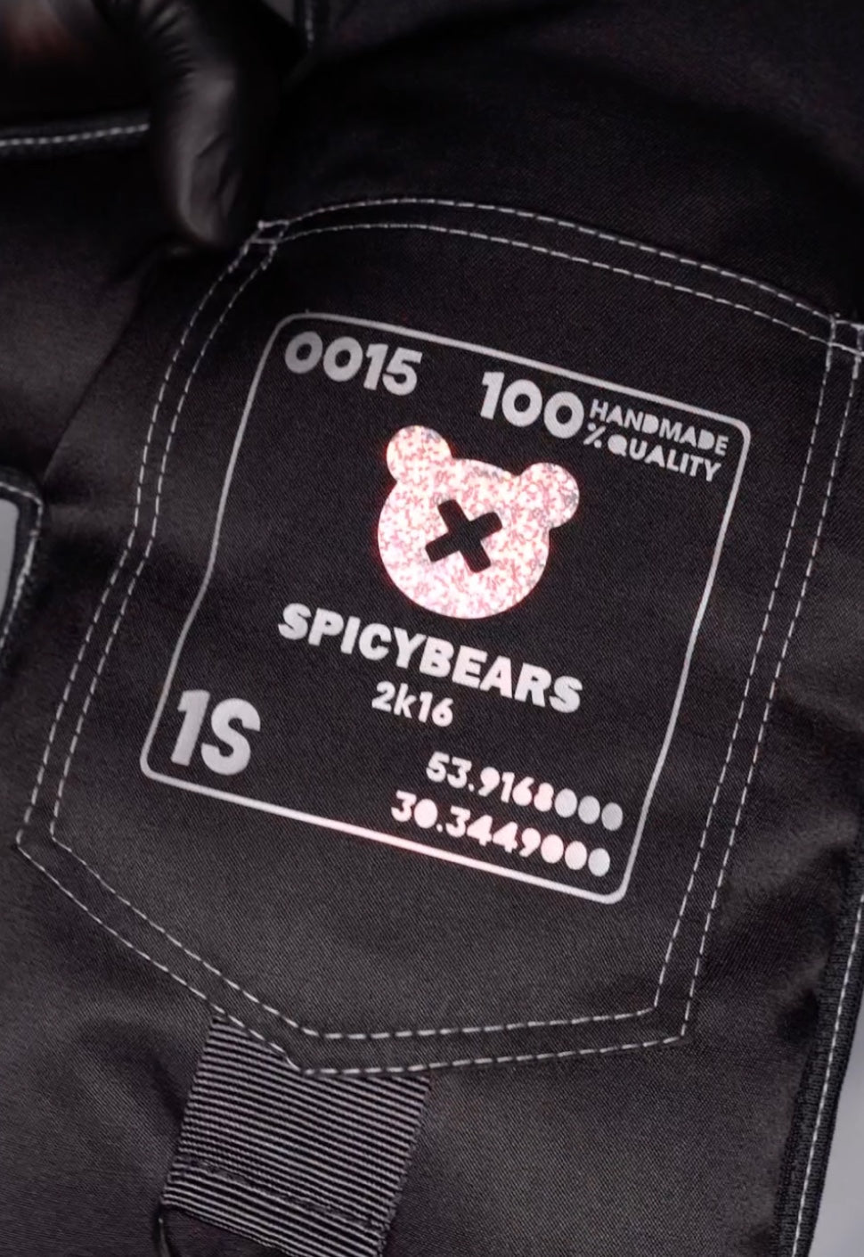 SkullBEARS | Black | Silver Holographic Bear Bag - SPICYBEARS