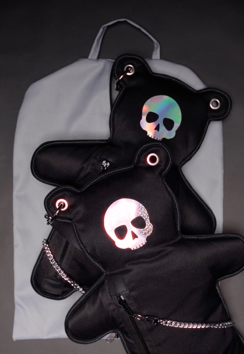 SkullBEARS | Black | Holographic Bear Bag