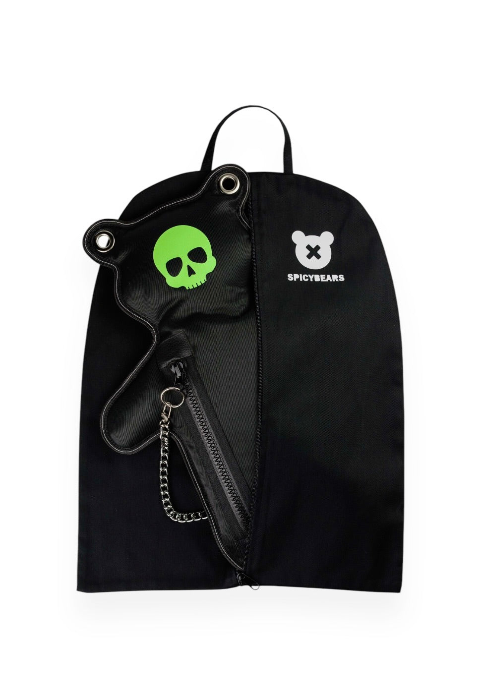 (In-Stock) SkullBEARS |  Black | Luminous Glow Bear Bag