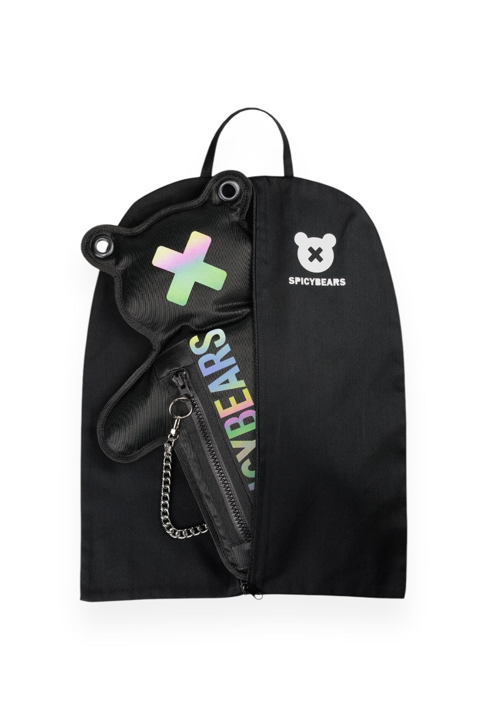 (In-Stock) Black | Multicolor Reflective Bear Bag