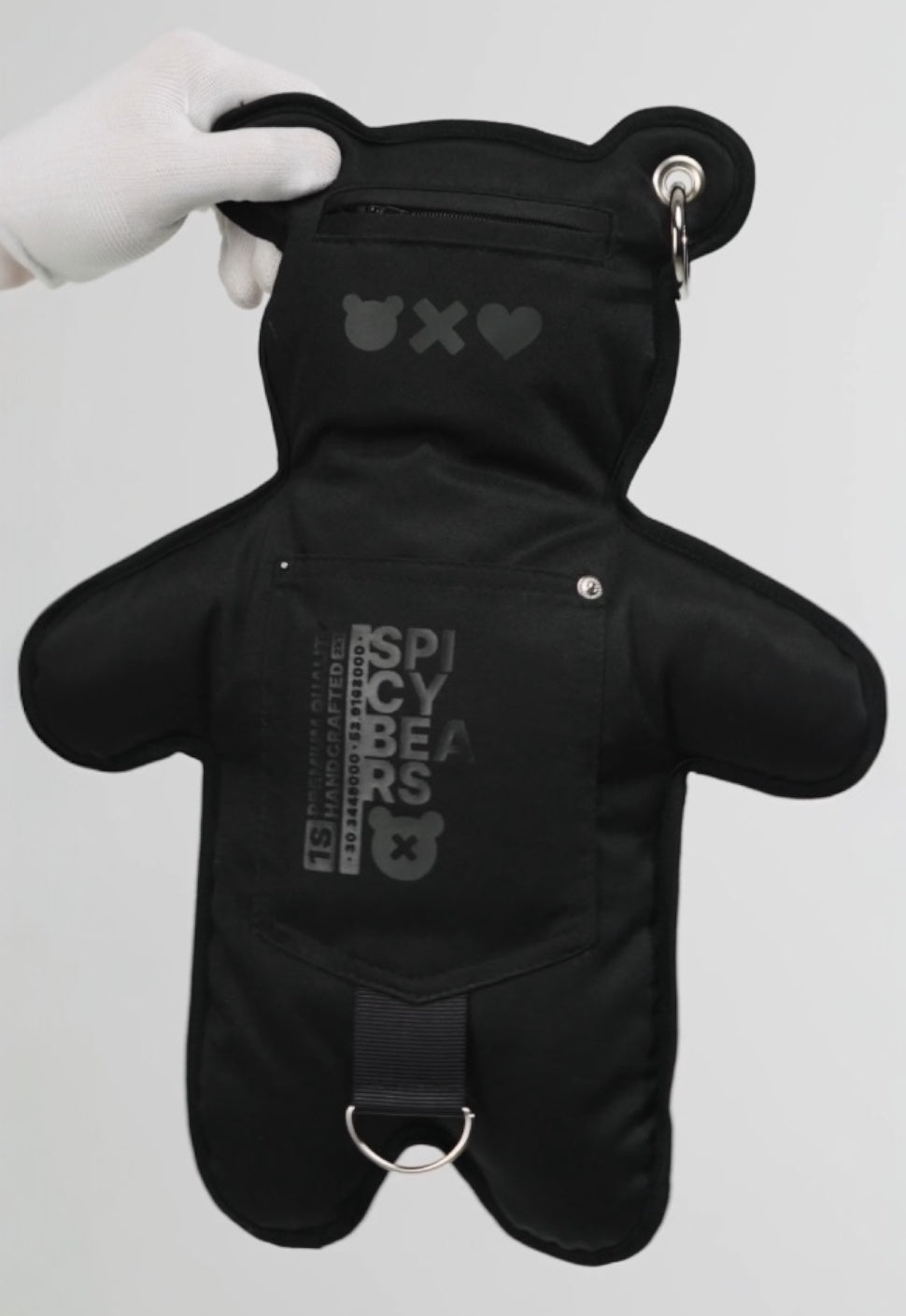 BEAR ZLOY - Total Black Acrylic Crossbody Bear Bag – SPICYBEARS