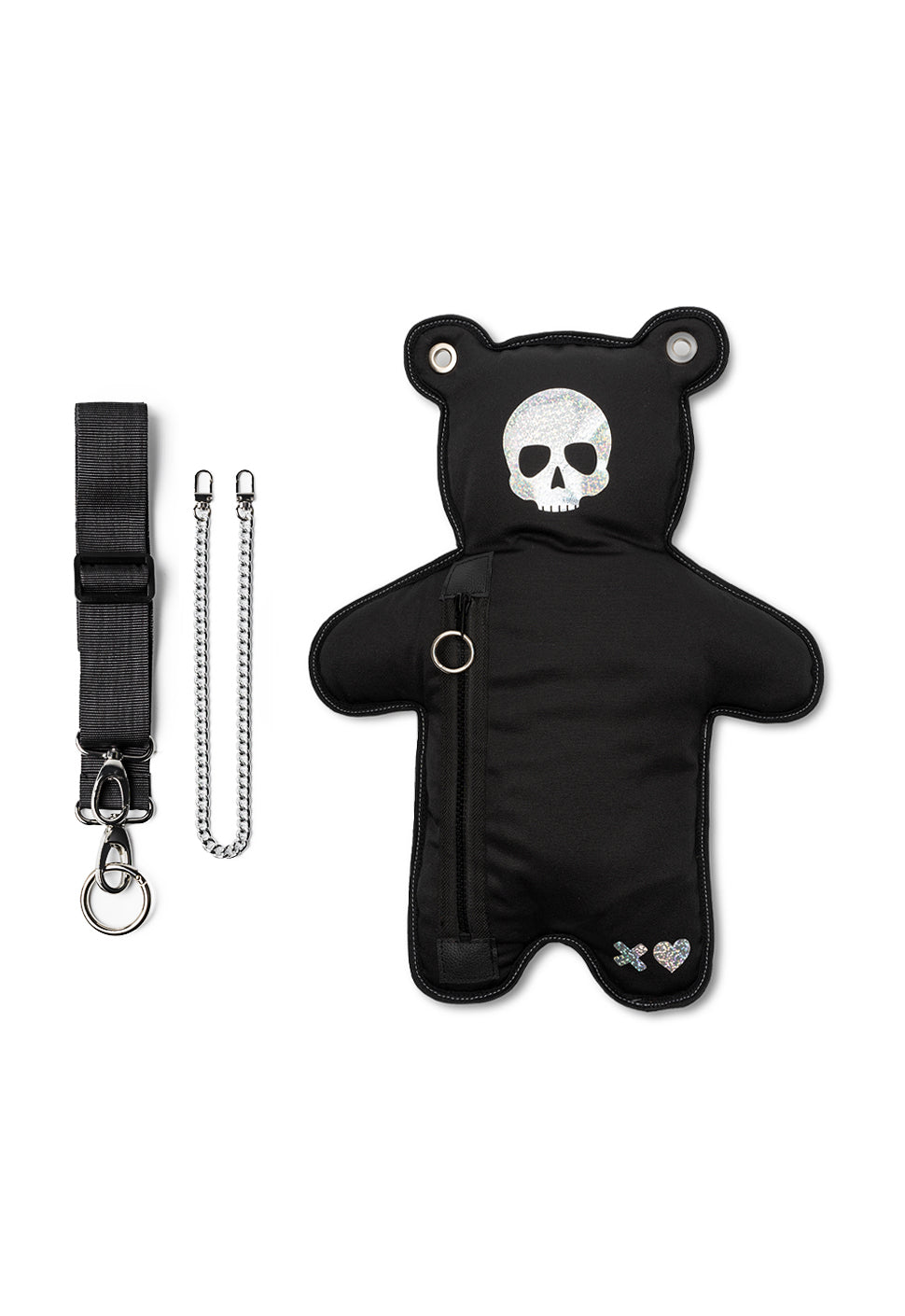 SkullBEARS | Black | Silver Holographic Bear Bag