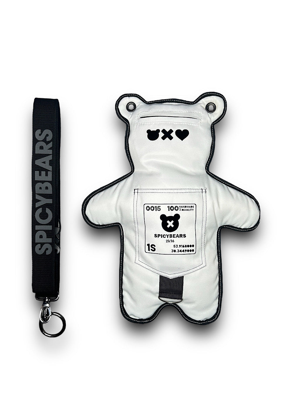 White | Black Acrylic Bear Bag - SPICYBEARS