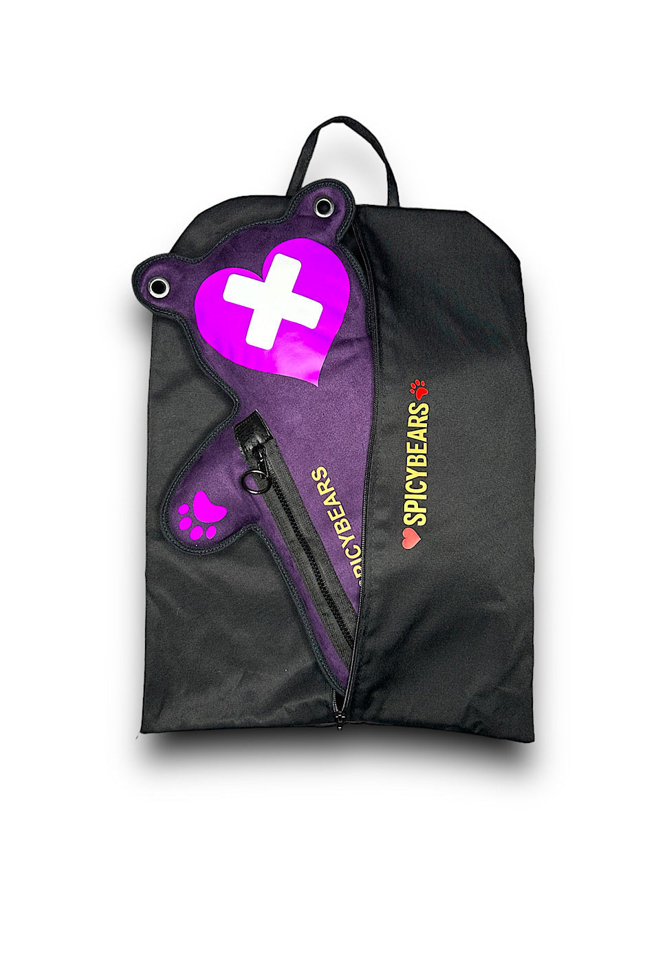 Violet Faux Suede | White Reflective | Purple Heart Edition Bear Bag