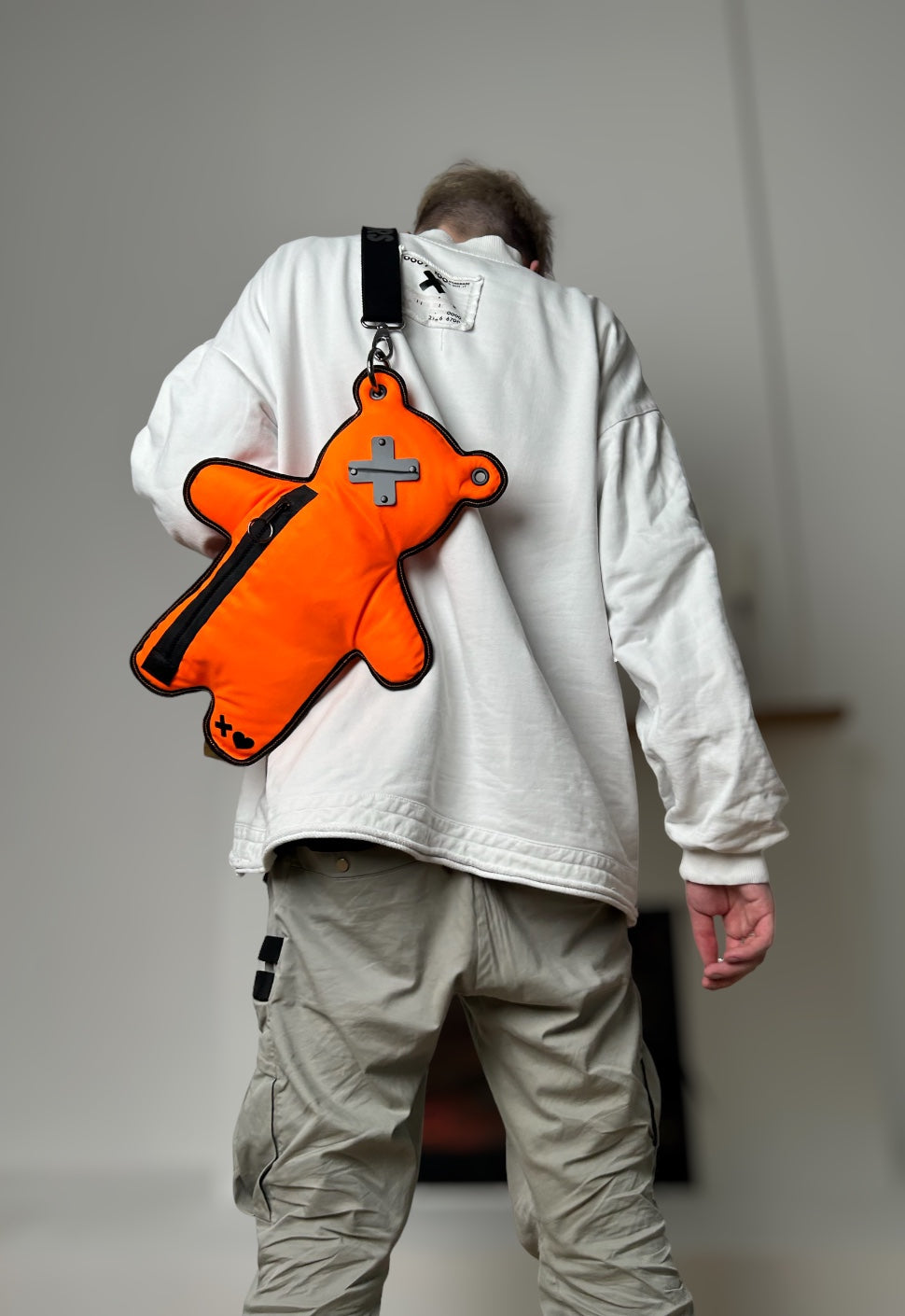 Neon Orange | Black Acrylic Bear Bag - SPICYBEARS